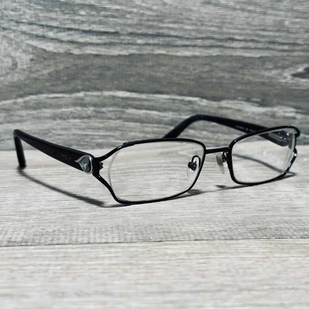 Vogue VO 3798-B‎ Eyeglass Frames Womens 53-17-135 Black Rectangle Frames Only